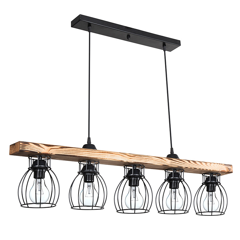 Ceiling light Jazzy Ε27 walnut-black 100x8.5x27cm