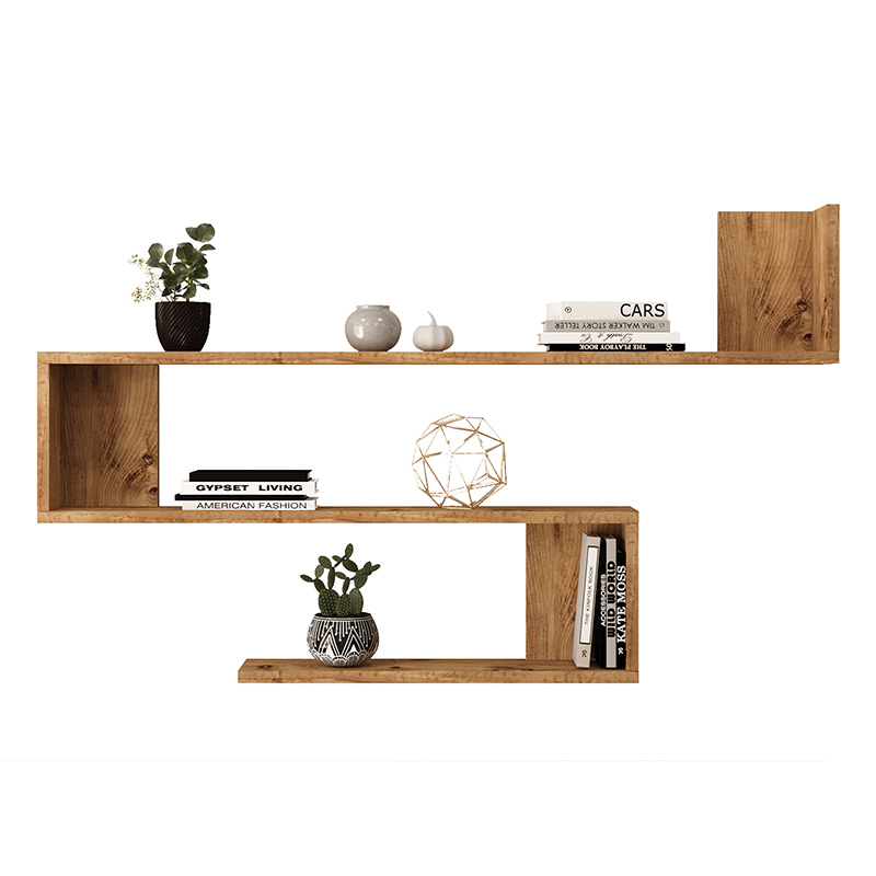 Wall shelf Belinda in sonoma color 120x14.5x71.4cm
