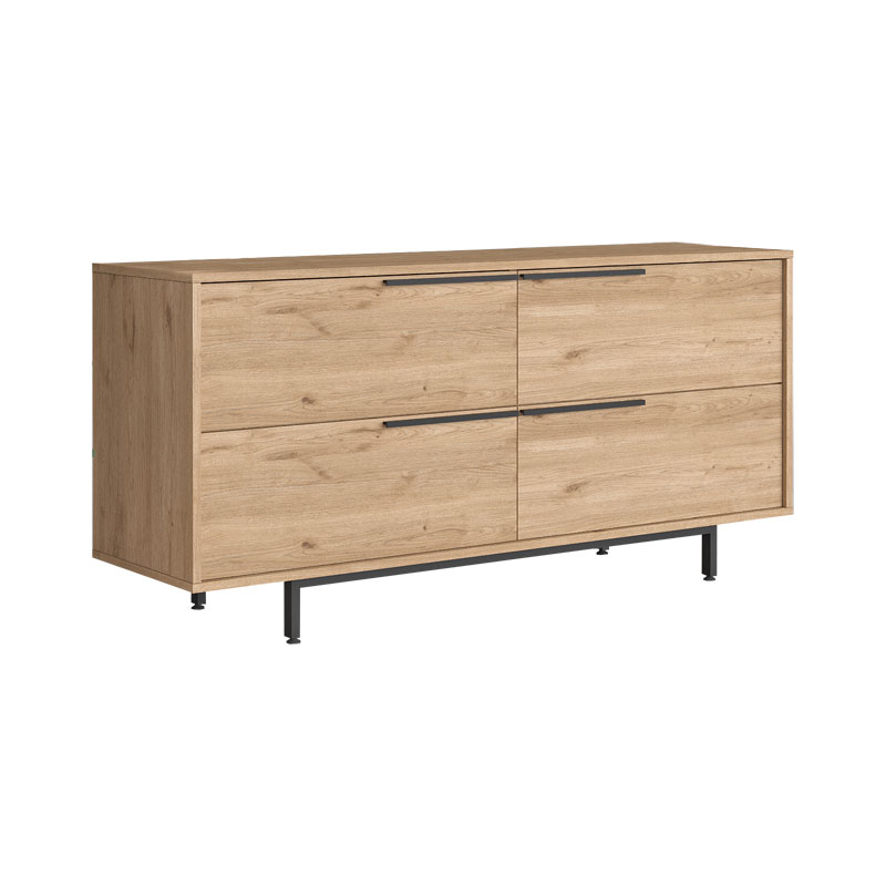 Buffet Lebon melamine natural-black 160x44.5x74cm
