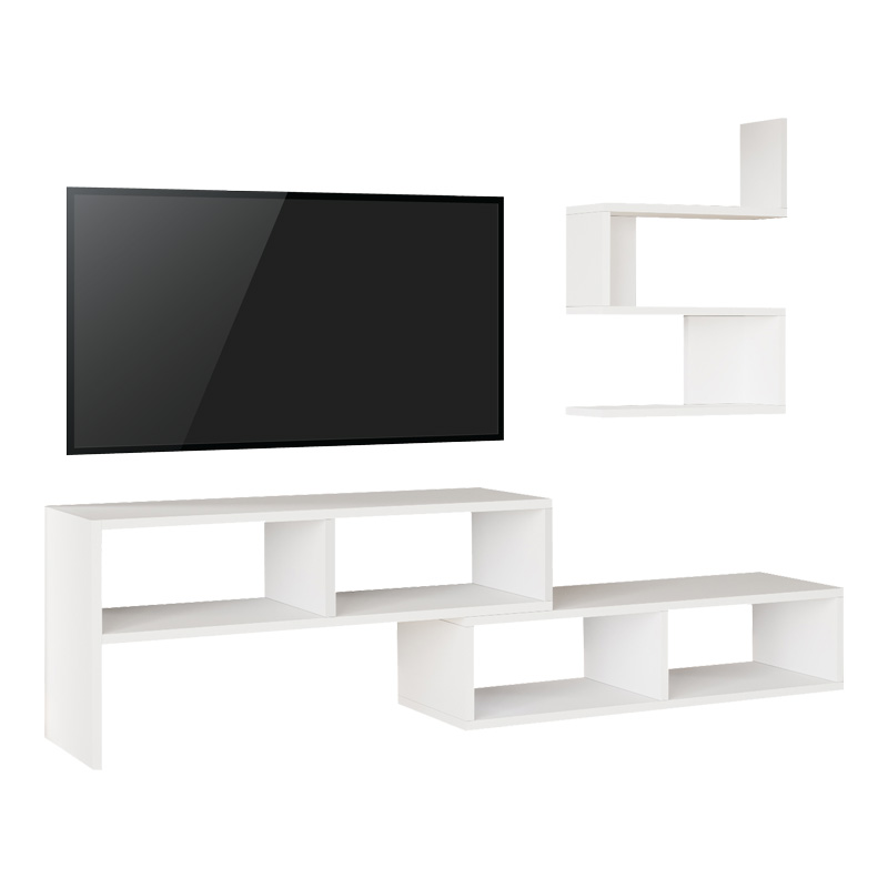 Σύνθετο σαλονιού Kakomo σε λευκή απόχρωση 170x29.5x43εκ