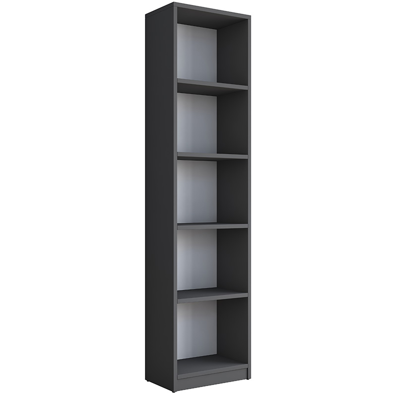 Bookcase Goldie anthracite-white 40x25x161.80 cm