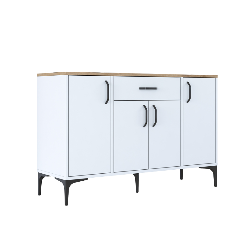 Buffet Ubron white-walnut melamine 120x40x78.6cm