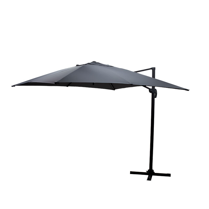 Professional hanging umbrella 360 degree rotation Raffaella aluminum 3x3m anthracite