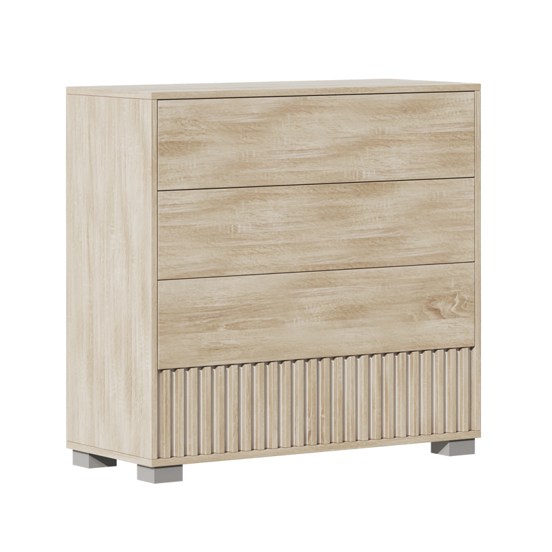 Bruse melamine chest of drawers in sonoma-oak shade 96.7x40.5x92.9cm