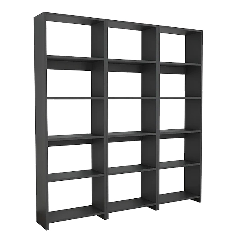 Rabuku bookcase in anthracite shade 146x22x160cm