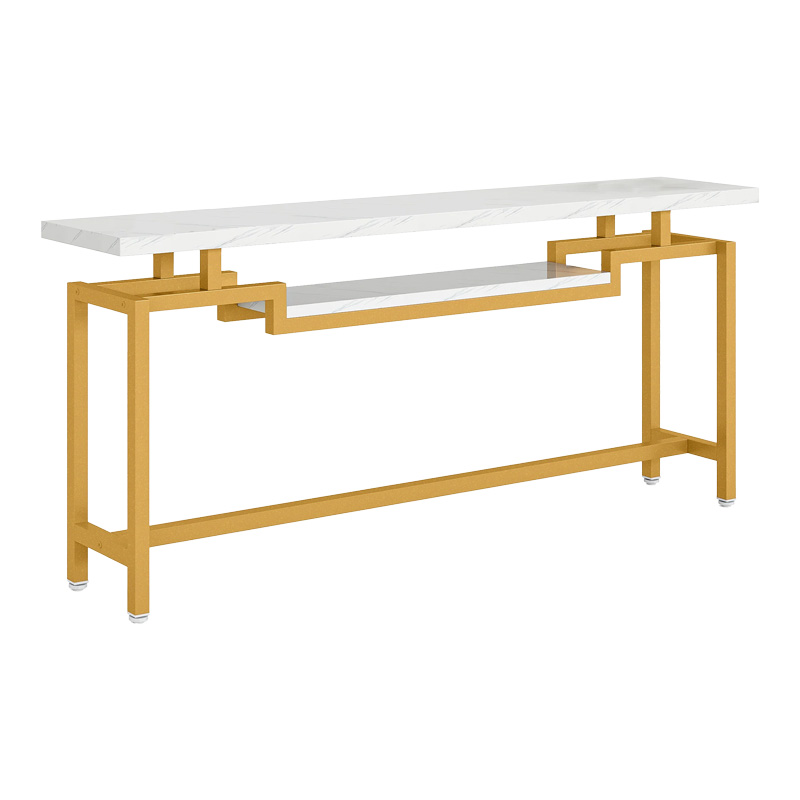 Κονσόλα Onole σε όψη μαρμάρου - χρυσό μέταλλο 180x35x82εκ