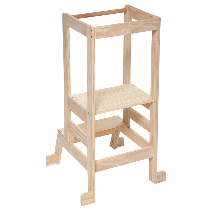 Children's observation tower Montessori natural 51x51x90cm