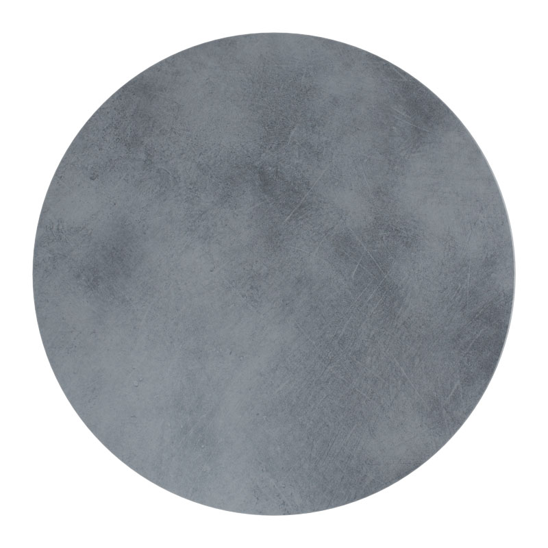 Table top Copious Werzalit gray cement I Φ70cm, 25mm thick