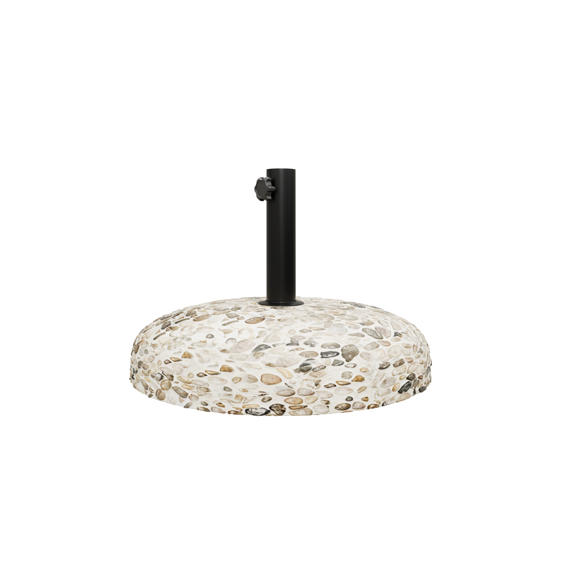 Cement umbrella base with cobble stone 15kg D35cm