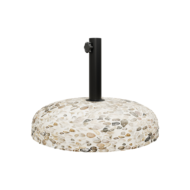 Cement umbrella base with cobble stone Nimbus 25kg D50cm