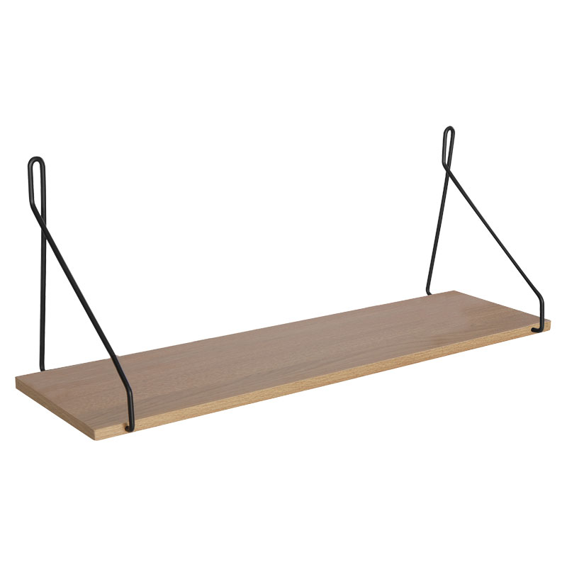 Wall shelf Tars sonoma-black 72x20x27cm