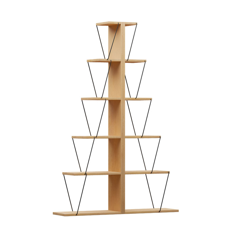Bookcase mini Tars sonoma-black130x22x146cm