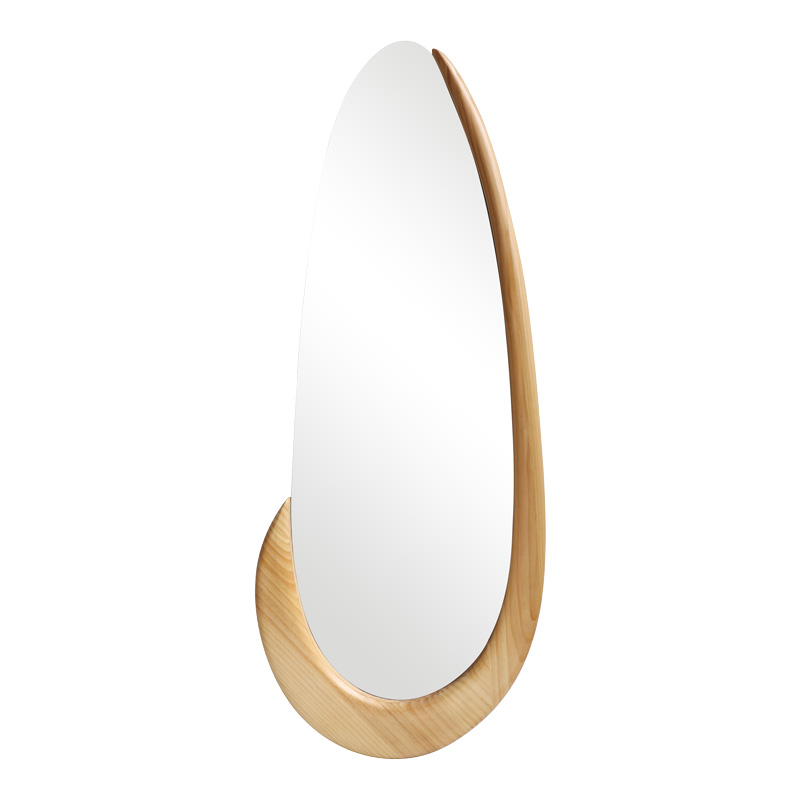 Καθρέπτης οβάλ Marly mdf σε φυσική απόχρωση 50.5x4x127εκ