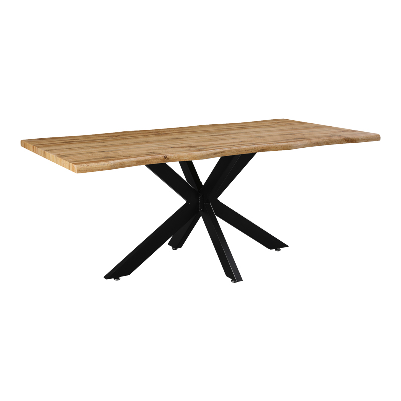 Tραπέζι Gilman MDF sonoma-μαύρο 180x90x75εκ