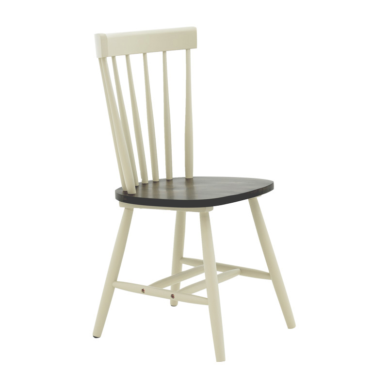 Larus natural wood rubberwood anthracite chair-white 50x49x90cm