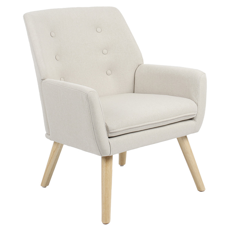Armchair Likable fabric ecru-natural 67x89x86cm