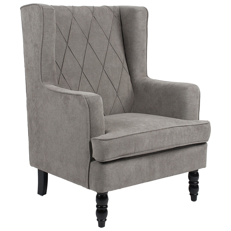 Armchair Efficient fabric grey-black 72x97x100cm