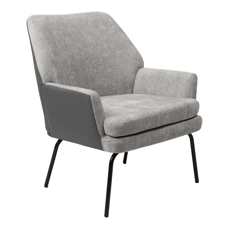 Armchair Kieran fabric gre- black leg 67x89x86cm