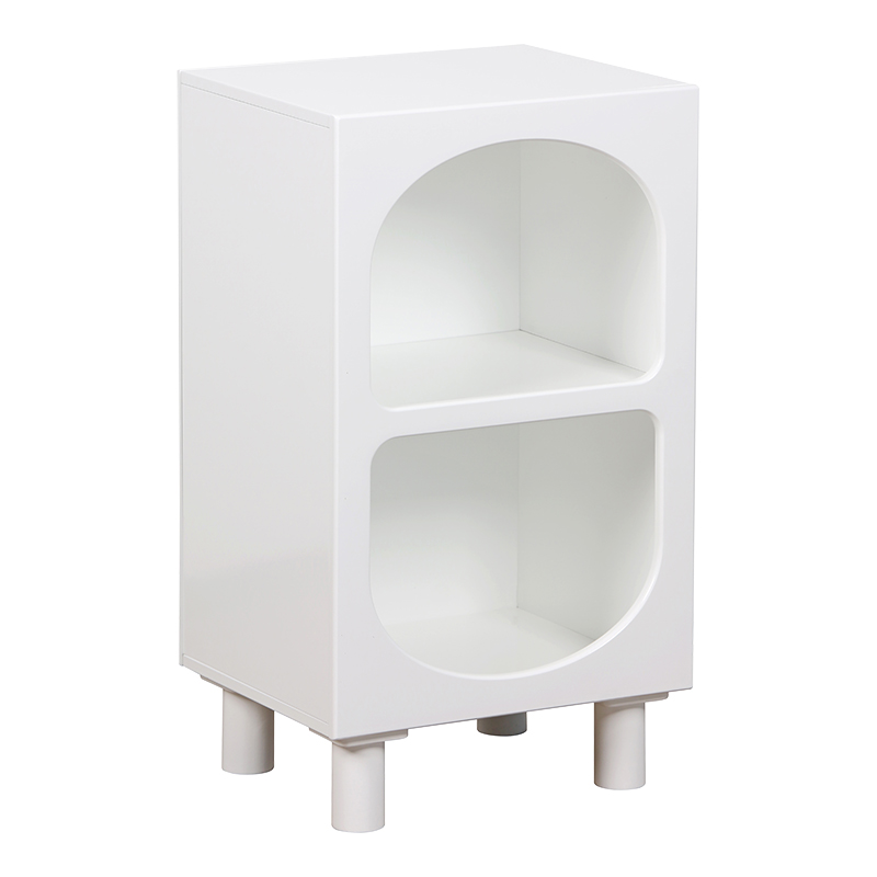 Κομοδίνο Emersi MDF σε λευκή απόχρωση 40x32x70εκ