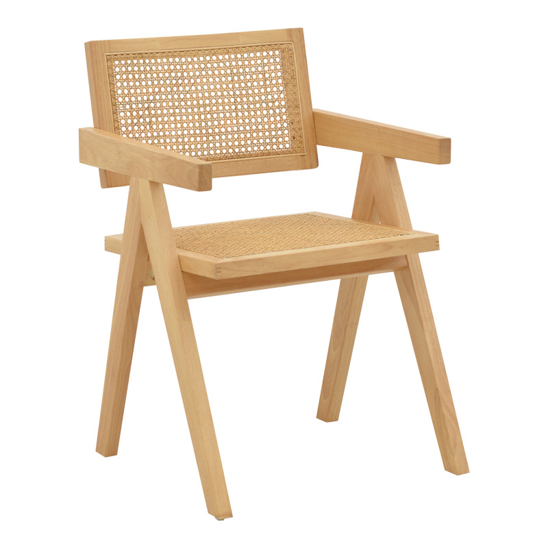 Πολυθρόνα Winslow φυσικό rubberwood 52x59x79εκ