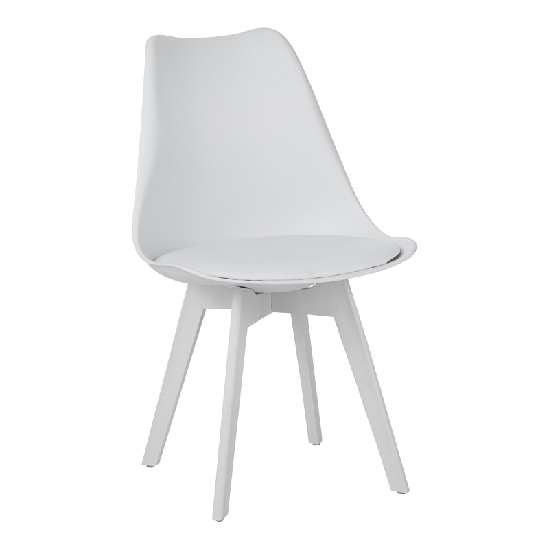 Καρέκλα Gaston I PP-PU σε λευκή απόχρωση 48.5x53.5x81.5εκ