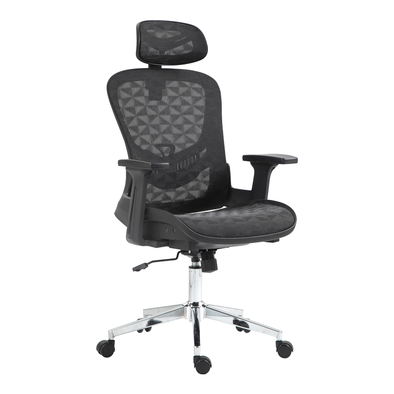 Work chair manager Mergi black mesh 62x63x120cm