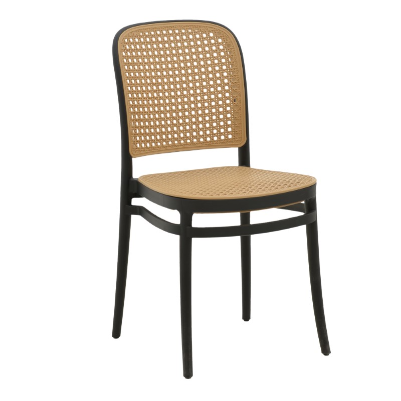 Chair Nereus pp natural-black 45x43x84cm