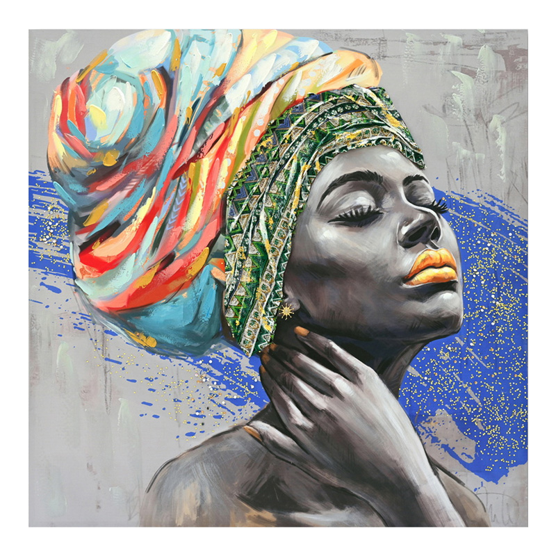 Πίνακας σε καμβά Africana Inart 100x3x100εκ