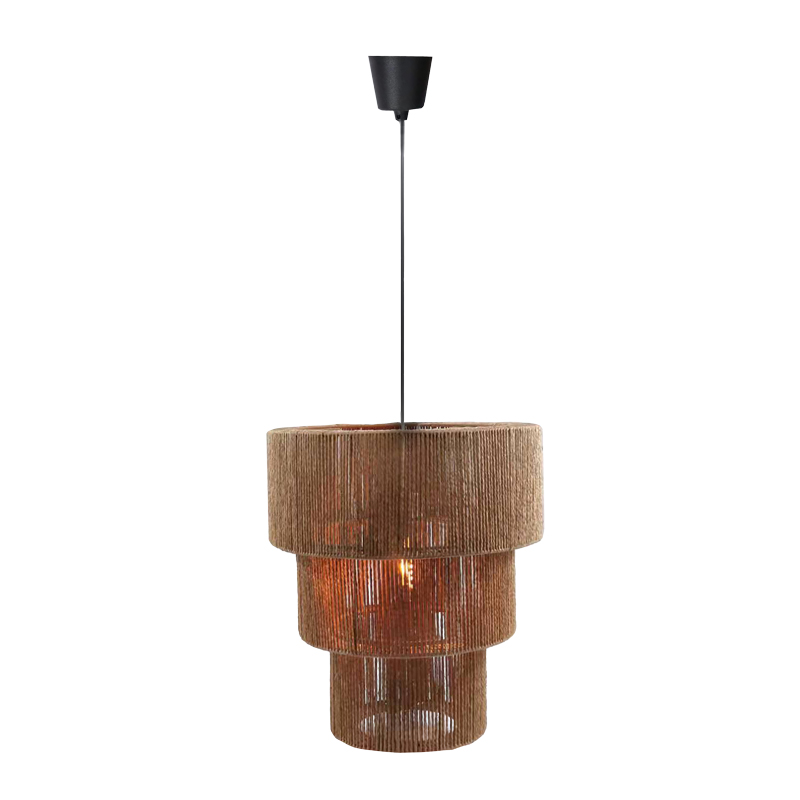 Ceiling light Populy Inart E27 brown paper rope D44x49cm
