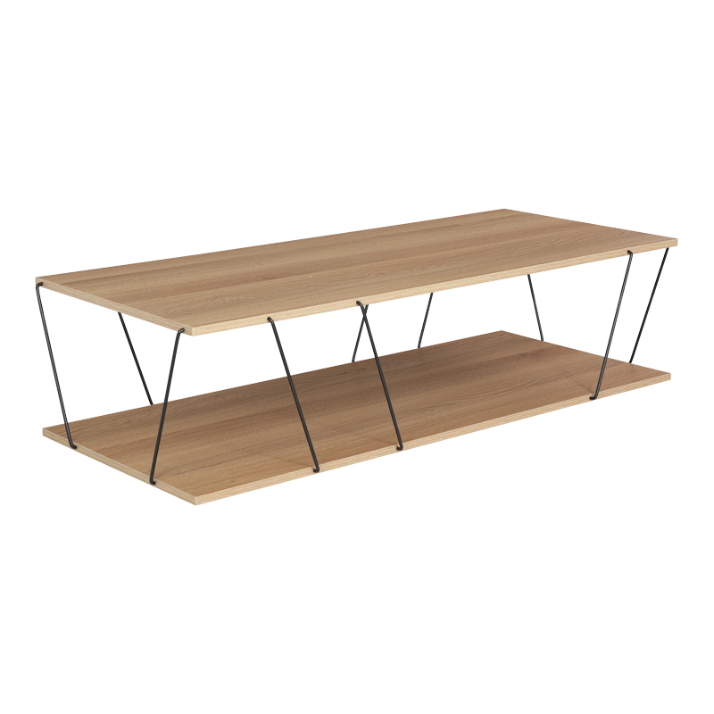 Coffee table Tars oak-black 120z48z30cm