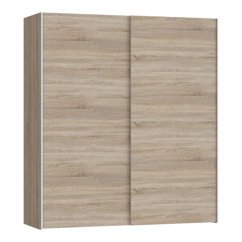 Wardrobe Noez 2 doors with shelves sonoma melamine 170.5x61x190.5cm