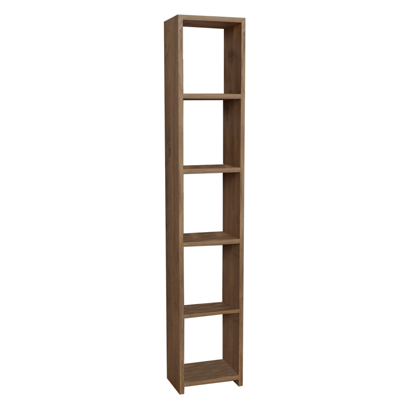 Barzine melamine bookcase in natural shade 27.6x19.5x150cm