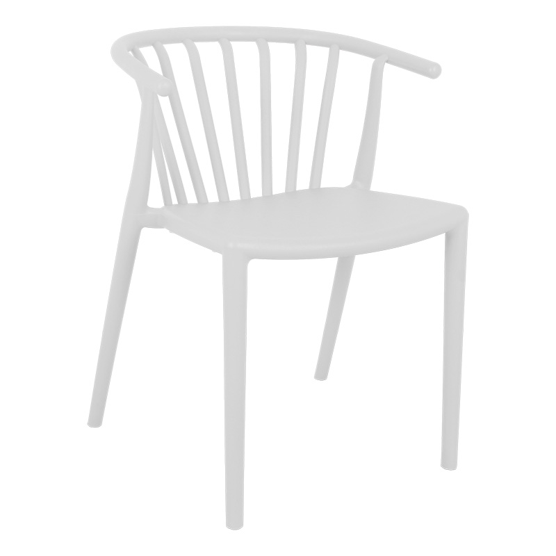 Zelma pp armchair in white shade 55x53x73cm