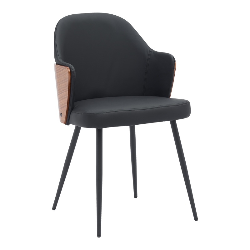 Καρέκλα Marci μαύρο pu-πόδι μαύρο μέταλλο 58x58x91εκ