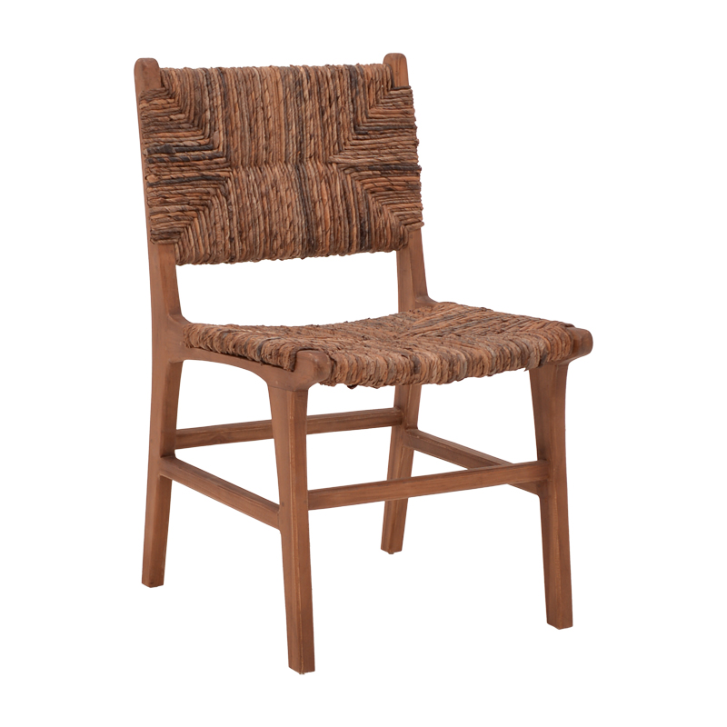 Refane chair natural color teak wood and banana rope 50x58x85cm