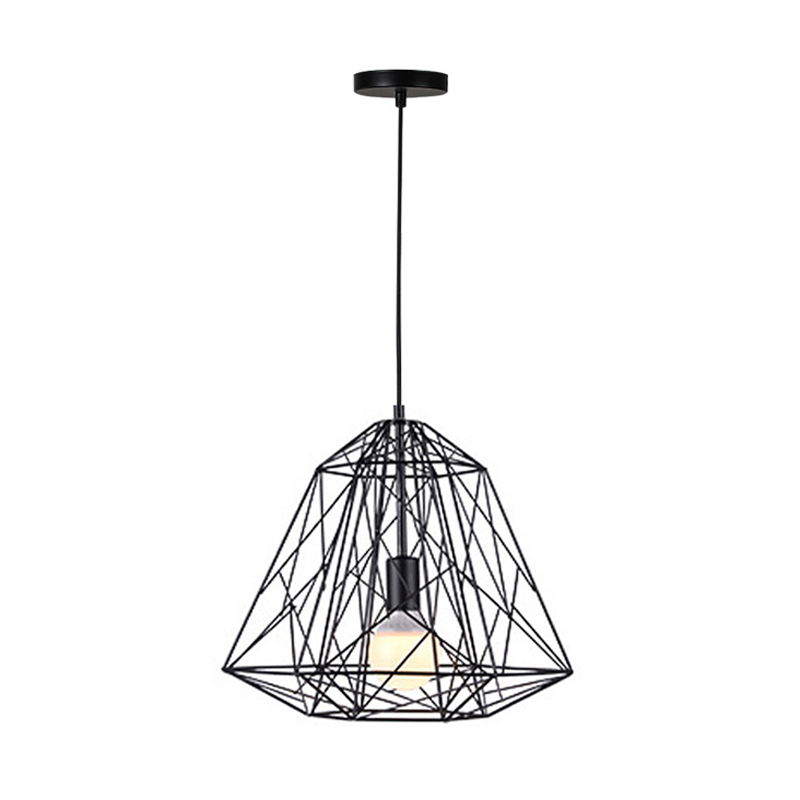 Ceiling lamp Uamlen black metal 40x35cm