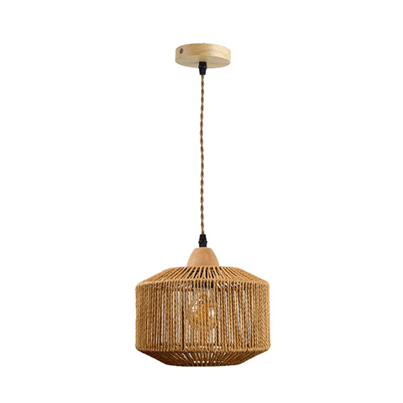 Siang single-light ceiling lamp, metal-rope in natural shade, Φ25x20cm