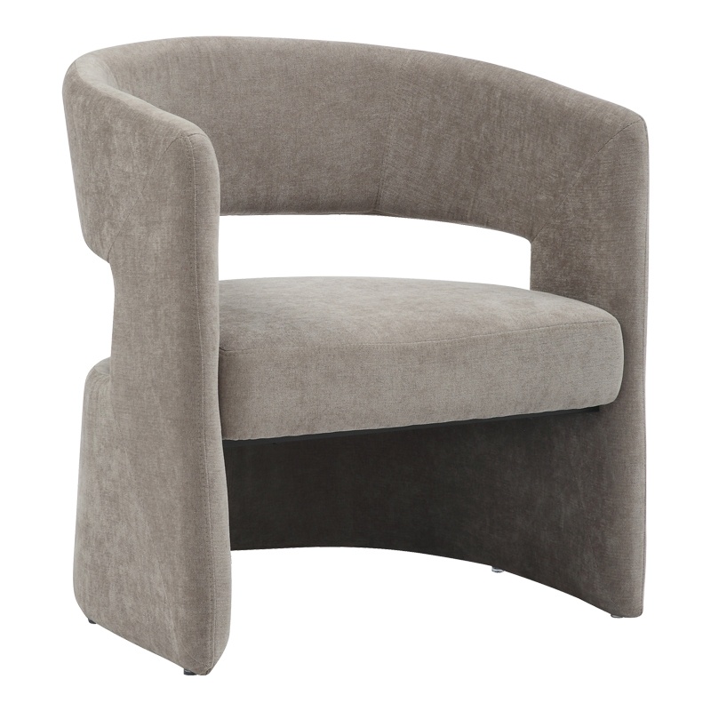 Leicy fabric armchair in gray-beige shade 69x63x76.5cm