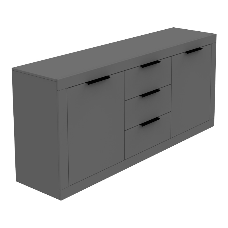 Μπουφές Doha σε ανθρακί απόχρωση 180x45x80.5εκ