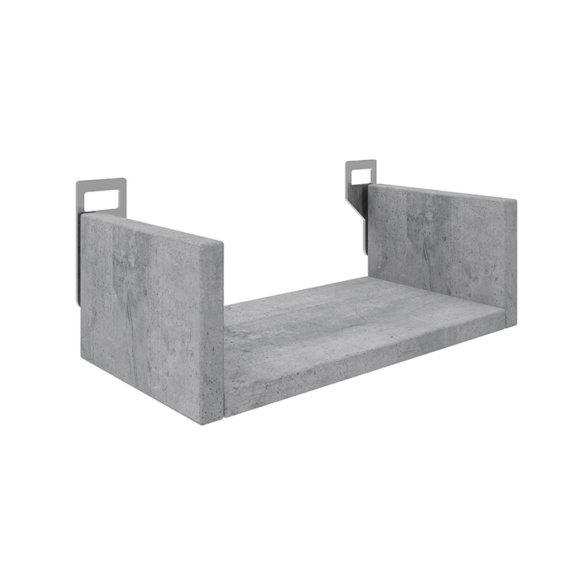 Ραφιέρα τοίχου Derva σε cement γκρι απόχρωση 30x15x10cm