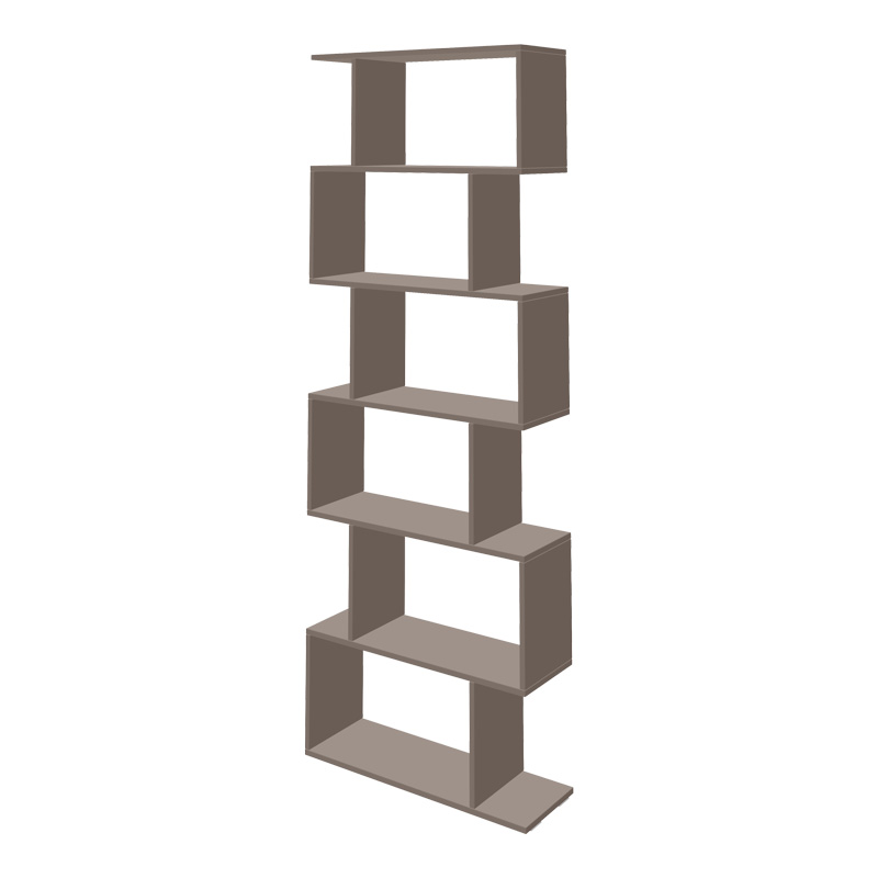 Bookcase Sezen in mocha color 70x24x191.5cm