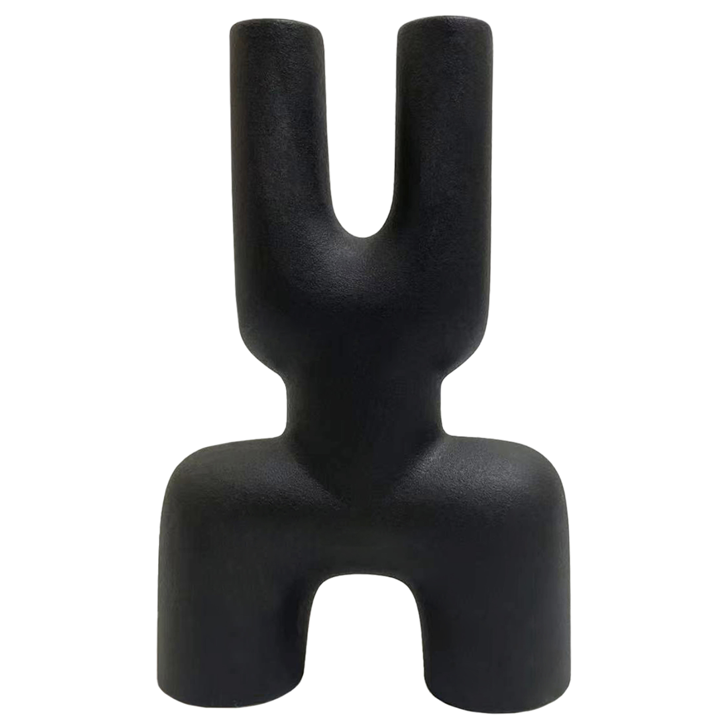 CERAMIC TABLE DECOR MANI HM4642.02 BLACK MATTE 15.5x6x23.5Hcm.