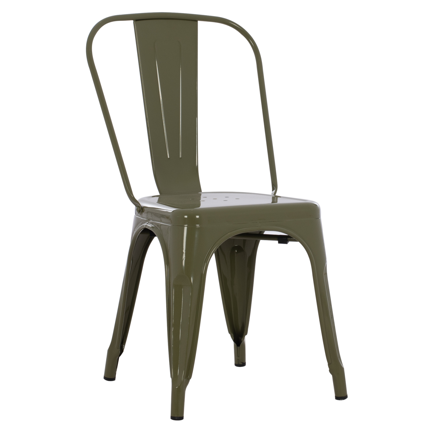 DINING CHAIR MELITA-PRO HM8641.43 METAL IN DARK OLIVE GREEN 43x50x82Hcm.