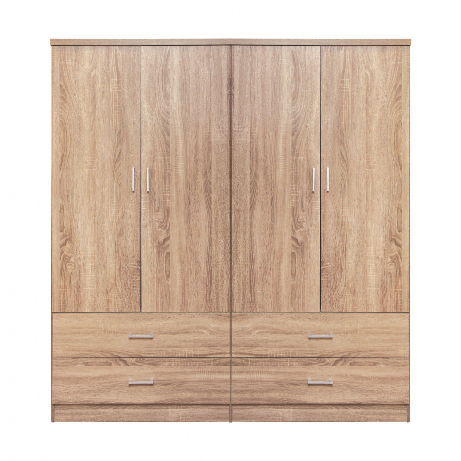 Set 2 pieces Wardorbe 4 leaf with 4 drawers Sonama 160x42x181 HM11349.02