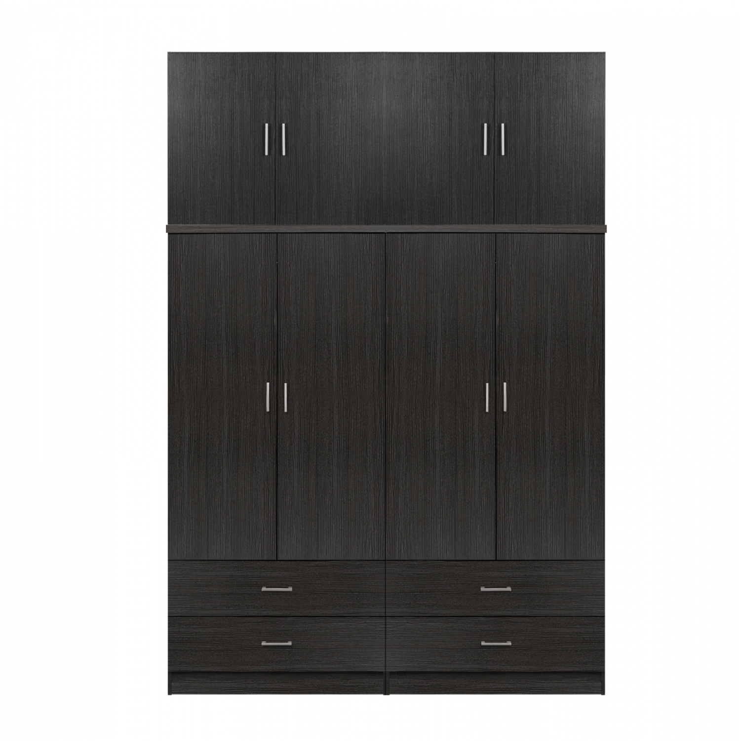 Set 2 pieces Wardrobe 4 leaf with loft Zebrano 160x42x241 HM11352.01